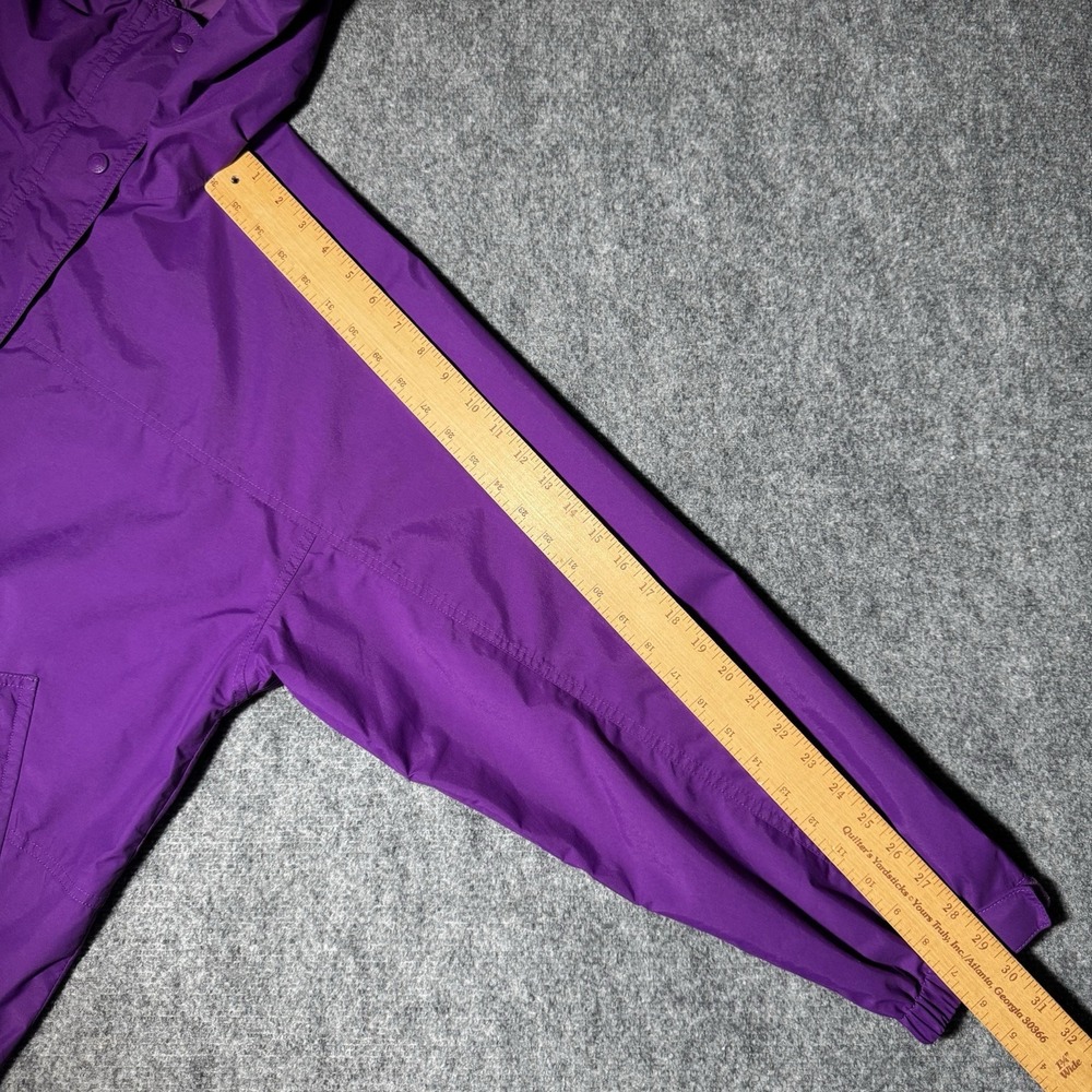 Vintage Eddie Bauer Jacket Mens XL Purple Teal Gore-Tex Hooded Rain Coat 90s - Picture 8 of 12